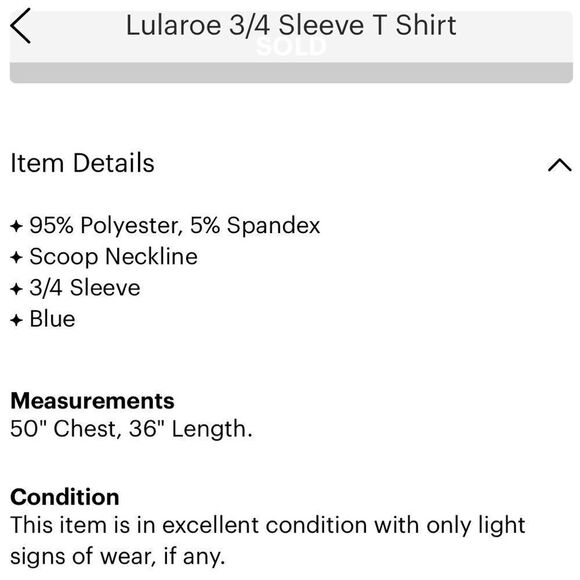 LuLaRoe Irma Americana Star Pattern Hi-lo Tunic Shirt Blue Red - Picture 3 of 3